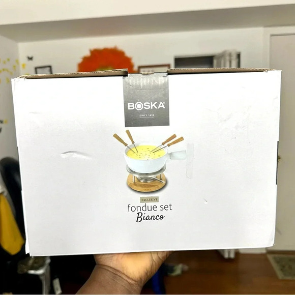 Boska Fondue Set Bianco - for 875 Grams of Melted Cheese - 1.3 Liters New In Box - Picture 4 of 12